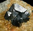 Mineral Specimens: Stephanite on Siderite from Freiberg District, Saxony, Germany